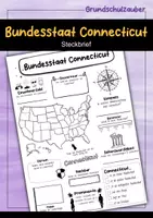 Vorschau - Arbeitsblätter - Steckbrief Connecticut - USA Bundesstaat - Deckblatt