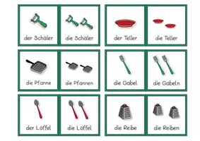 Vorschau - Arbeitsblätter - In der Küche - Einzahl Mehrzahl DAZ - Seite 2