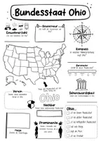Vorschau - Arbeitsblätter - Steckbrief Ohio - USA Bundesstaat - Seite 1