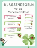 Vorschau - Poster - Klassenregeln für die Marienkäferklasse - Deckblatt
