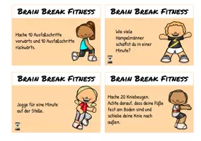 Vorschau - Aufgabenkarten - Brain Break Karteikarten für den Unterricht - Seite 2