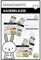Vorschau - Anderer Materialtyp - Krankenmappe – Krankenpost – Hasenklasse - Sammlung für kranke Kinder - Deckblatt