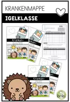 Vorschau - Anderer Materialtyp - Krankenmappe – Krankenpost – Igelklasse - Sammlung für kranke Kinder - Deckblatt