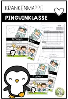 Vorschau - Anderer Materialtyp - Krankenmappe – Krankenpost – Pinguinklasse- Sammlung für kranke Kinder - Deckblatt