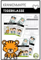 Vorschau - Anderer Materialtyp - Krankenmappe – Krankenpost – Tigerklasse - Sammlung für kranke Kinder - Deckblatt
