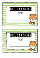 Vorschau - Poster - Geldtasche – Geldbeutel – Deckblatt - Fuchsklasse - Seite 2