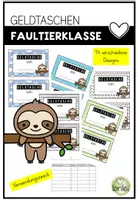 Vorschau - Poster - Geldtasche – Geldbeutel – Deckblatt - Faultierklasse - Deckblatt