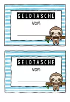 Vorschau - Poster - Geldtasche – Geldbeutel – Deckblatt - Faultierklasse - Seite 3