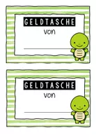 Vorschau - Poster - Geldtasche – Geldbeutel – Deckblatt - Schildkrötenklasse - Seite 2