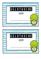 Vorschau - Poster - Geldtasche – Geldbeutel – Deckblatt - Schildkrötenklasse - Seite 3