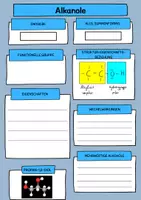 Vorschau - Arbeitsblätter - Alkanole – strukturierter Steckbrief zur organischen Chemie & Lösung - Seite 1