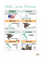 Vorschau - Spiele - Ich habe..., wer hat? Ein Lesespiel in Erdkunde quer durch alle Kontinente - Deckblatt