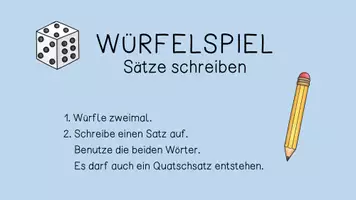 Vorschau - Arbeitsblätter - Schreibanlass: Würfel und schreiben - Seite 1