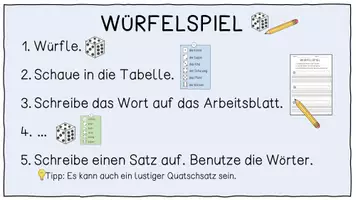 Vorschau - Arbeitsblätter - Schreibanlass: Würfel und schreiben - Seite 3