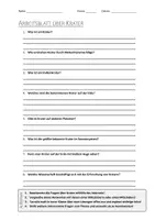 Vorschau - Arbeitsblätter - AB mit Fragen zum Thema "Krater" + Lösungsblatt - Deckblatt