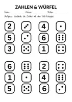 Vorschau - Arbeitsblätter - Zahlen & Würfelaugen - Mathe 1. Klasse - Zahlen erkennen (Übung) - Seite 1