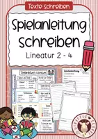 Vorschau - Unterrichtsreihen - Spielanleitung schreiben Grundschule (Klasse 2–4) – Vorgangsbeschreibung - Deckblatt