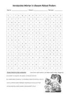 Vorschau - Arbeitsblätter - Schulgarten, Suchsel, schwer, Wortgitter, Buchstabensalat, Schule, Garten, Buchstabengitter, Wortsuchrätsel, Wortsuche, Worträtsel, Wortsuchsel - Seite 1