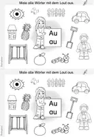 Vorschau - Arbeitsblätter - Buchstaben Mini-Heft zum "au" (Buchstabenheft/Buchstabeneinführung) - Seite 2