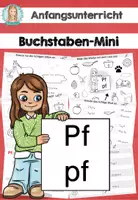 Vorschau - Arbeitsblätter - Buchstaben Mini-Heft zum "pf" (Buchstabenheft/Buchstabeneinführung) - Deckblatt