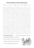 Vorschau - Arbeitsblätter - Drogerieartikel, einfach, Suchsel, Wortgitter, Buchstabensalat, Buchstabengitter, Wortsuchrätsel, Wortsuche, Worträtsel, Wortsuchsel - Seite 1