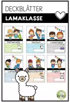Vorschau - Poster - Deckblätter Lamaklasse – Schnellhefter & Vorlagen für Grundschule - Deckblatt
