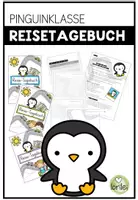 Vorschau - Arbeitsblätter - Reisetagebuch Pinguinklasse (Klassenmaskottchen) - Reise - Deckblatt