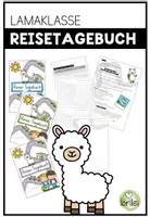Vorschau - Arbeitsblätter - Reisetagebuch Lamaklasse (Klassenmaskottchen) - Reise - Deckblatt