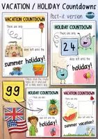 Vorschau - Mal- und Bastelvorlagen - Summer Holiday / Vacation Countdowns (Englischunterricht) - Deckblatt