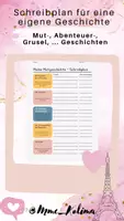 Vorschau - Arbeitsblätter - Schreibplan für eine (Mut-, Abenteuer-, Grusel-) Geschichte - Deckblatt