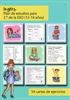 Vista previa - Refuerzo / NEE / Materiales de apoyo - Inglés: 2.º de la ESO (13-14 años) - 54 cartas de ejercicios - página 1