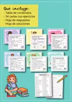 Vista previa - Refuerzo / NEE / Materiales de apoyo - Inglés: 2.º de la ESO (13-14 años) - 54 cartas de ejercicios - página 2