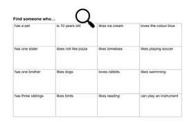 Vorschau - Arbeitsblätter - Find someone who... Englischunterricht, speaking activity - Seite 1