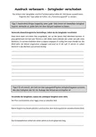 Vorschau - Arbeitsblätter - Ausdrucksübungen: Satzglieder verschieben - Deckblatt
