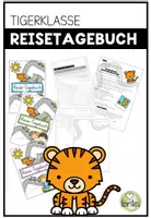 Vorschau - Arbeitsblätter - Reisetagebuch Tigerklasse (Klassenmaskottchen) - Reise - Deckblatt