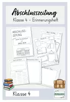 Vorschau - Stundenentwürfe - Abschluss. Abschlusszeitung Klasse 4 Erinnerungsbuch - Deckblatt