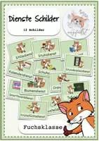 Vorschau - Poster - Fuchs-Dienste/ Klassendienste für den Klassenraum der Fuchsklasse in der Grundschule - Deckblatt