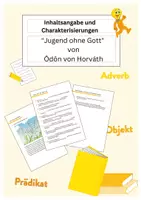Vorschau - Arbeitsblätter - Inhaltsangabe & Charakterisierungen - "Jugend ohne Gott" von Ödön von Horváth - Deckblatt