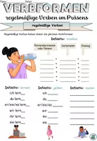Vorschau - Arbeitsblätter - Übung Verbformen "regelmäßige Verben" DaZ / DaF / Deutsch - Seite 2