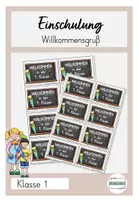 Vorschau - Arbeitsblätter - Einschulung Willkommensgruß - Deckblatt