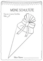 Vorschau - Arbeitsblätter - Arbeitsblatt Schultüte zum ersten Schultag - Seite 1