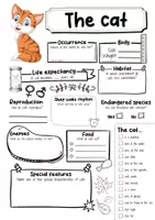 Vorschau - Arbeitsblätter - The Cat Profile Fact Sheet (English) - Seite 1