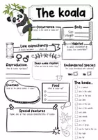 Vorschau - Arbeitsblätter - The Koala Profile Fact Sheet (English) - Seite 1