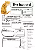 Vorschau - Arbeitsblätter - The Leopard Profile Fact Sheet (English) - Seite 1