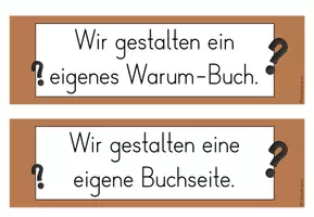 Vorschau - Arbeitsblätter - Bilderbuch "Warum" - Eine eigene Buchseite gestalten - Seite 3