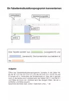 Vorschau - Unterrichtsreihen - Unterrichtsreihe - Tabellenkalkulationsprogramme - Deckblatt