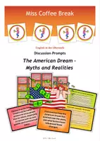Vorschau - Arbeitsblätter - American Dream - Myths and Realities (Discussion Prompts / Conversation Cards) - Deckblatt