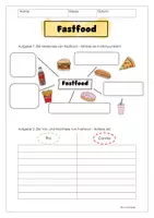 Vorschau - Arbeitsblätter - Fast Food (Burger, Panieren, Kartoffel, Süßkartoffel) - Seite 1