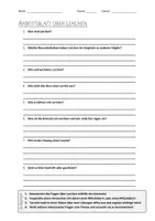 Vorschau - Arbeitsblätter - AB mit Fragen zum Thema "Lerchen" + Lösungsblatt - Deckblatt