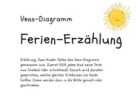 Vorschau - Arbeitsblätter - Ferien Erzählzeit Venn-Diagramm - Seite 1